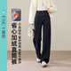 逸陽(yáng)（ESE-Y）加絨直筒牛仔褲女2025年冬季褲子 深藍色-常規（高163-170） 30