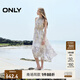 ONLY2025夏季新款浪漫飄逸紗裙A字無(wú)袖長(cháng)裙連衣裙女|125207040 H3H瑞秋印花藍 L