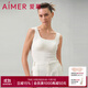 愛(ài)慕背心上衣女士24SS舒適百搭寬肩帶杯背心AM729772 白色1H0 M (165)