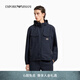 EMPORIO ARMANI/阿瑪尼官方旗艦新款男短款連帽泡泡紗工裝夾克運動外套秋季 UB118-海軍藍色 46 (S) (推薦：120-135斤)
