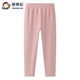 英博倫兒童秋褲純棉a類(lèi)男女童保暖褲冬季加厚中大童男孩全棉打底 81608粉紫 170