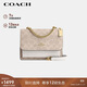 蔻馳（COACH）【品牌直供】女士小號印花風(fēng)琴包單肩斜挎包PVC配皮CW206