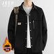 JEEP SPIRIT吉普襯衫男長(cháng)袖秋季休閑工裝外套男寬松百搭夾克上衣新款男裝