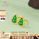 萃華足金999琺瑯福祿黃金耳釘女士葫蘆耳環(huán)生日禮物送女友老婆 金重約2g（一對）