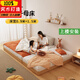 柏木梵品蒙氏地臺床橡木地板床單人無(wú)床頭榻榻米小孩床臥室實(shí)木兒童床 地臺床+10CM床墊-原木色【高12cm】 1.5m*2.0m