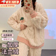 津炳勝睡衣女秋冬季法蘭絨長(cháng)袖套裝加絨加厚珊瑚絨女士可外穿可愛(ài)家居服 草莓套裝【加絨加厚】 XL 【165，建議100-120斤】