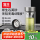 富光玻璃杯茶水分離泡茶杯子高硼硅雙層玻璃水杯大容量流光銀500ml