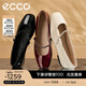 愛(ài)步（ECCO）芭蕾舞鞋女 25年新款時(shí)尚瑪麗珍方頭低跟淺口單鞋 舞悅234333 黑色23433304001 （牛皮革） 38
