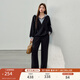纖莉秀【新秋通勤戰袍不費力顯身材懶人套裝】大碼女裝胖mm秋新款0197 黑色 XL