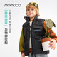 瑪米瑪卡（MOMOCO）男童馬甲冬季厚款棉服馬夾兒童外套韓版口袋馬甲 黑色 130