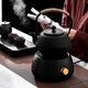 領(lǐng)藝鐵壺鑄鐵泡茶燒水壺家用電陶爐煮茶器煮水壺纖紋電陶爐+雨霖鈴壺