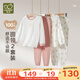 拉比 拉比兒童四季圓領(lǐng)服套裝純棉長(cháng)袖男女童2025秋冬季新款家居2套裝 數星星圓領(lǐng)服套裝-玫瑰紅 2套裝 110 cm