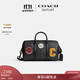 蔻馳（COACH）奧萊男士經(jīng)典標志VENTURER 27號大容量旅行手提包通勤 青銅色硬件/炭黑色 混合色