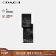 蔻馳（COACH）【品牌直供】男女同款馬車(chē)圖案印花流蘇綿羊毛圍巾黑色CU808
