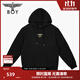 BOY LONDON秋季男女同款潮牌朋克哥特字母長(cháng)袖連帽套頭衛衣N04023 黑色 M