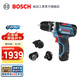 博世（BOSCH） GSR 12V-15 FC鋰電充電式起子機/電鉆四夾頭可換螺絲批手電鉆 官方標配（兩塊電池）