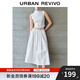 UR2025秋季新款女裝休閑簡(jiǎn)約松緊腰超寬松半裙UWM550011 本白 (偏寬松) L (XL-XXL)