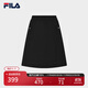 FILA 斐樂(lè )官方女士梭織裙2025秋季新款休閑舒適半身裙及膝裙傘裙 正黑色-BK L 170/70A/L