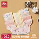 愛(ài)貝迪拉（AIBEDILA）嬰兒口水巾純棉圍嘴360度旋轉寶寶用品口水兜新生兒防水圍兜4條裝