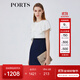 PORTS寶姿女裝春夏新品時(shí)尚Two-in-one疊片裝飾連衣裙LM8D198KWB008 丈青 M (6)