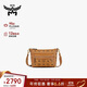 MCM【正品保證】 AREN 小號斜挎包通勤單肩背包情侶款 干邑色