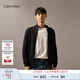 Calvin KleinJeans秋冬男女情侶ck休閑通勤刺繡立領(lǐng)拉鏈針織開(kāi)衫毛衣J326796 BEH-太空黑 S