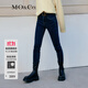 MO&Co.【含羊絨牛仔褲】高腰修身彈力小腳褲 牛仔藍色 L 28