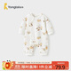 童泰（TONGTAI）嬰兒連體衣秋冬季純棉保暖寶寶衣服新生兒哈衣爬服睡衣橘色66cm