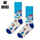 Happy Socks【25年新品】秋冬季ins潮牌風(fēng)多巴胺女男士中筒襪棉襪子3件送禮盒 可愛(ài)冰屋 均碼 41-46