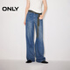 ONLY2026春季新款復古做舊高腰顯瘦長(cháng)褲直筒褲牛仔褲女|126132084 J33350水洗牛仔藍 M M標準褲長(cháng)