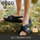 愛(ài)步（ECCO）涼鞋女 夏季軟底泡芙鞋交叉帶厚底拖鞋外穿 科摩206653 黑色20665301001 36