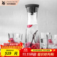 WMF 德國進(jìn)口特質(zhì)玻璃冷水瓶水杯套裝組合四件套涼水杯涼杯玫瑰金 倒水杯5件套