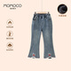 瑪米瑪卡（MOMOCO）童裝女童牛仔褲2025冬款中小童洋氣微喇牛仔褲 牛仔藍 110