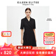 朗姿【意大利設(shè)計】黑色職業(yè)輕商務(wù)西服西裝連衣裙子女夏新款 黑色 M 160/80A