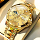 歐品客勞力瑞士手表男士自動(dòng)機械表商務(wù)進(jìn)口金表多功能世界十大品牌男款 全金金面-典藏版 原裝進(jìn)口 13mm 厚度