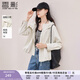 香影【防風(fēng)】工裝風(fēng)連帽短外套女2025秋季新款戶(hù)外小個(gè)子白色風(fēng)衣 鷺白 M 160/84A/95-110斤