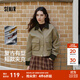 森馬（Semir）防護外套|外套女短款寬松落肩撞色燈芯絨翻領(lǐng)秋三防夾克復古 深卡其A51306 M