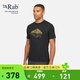 Rab春夏新品男士修身短袖戶(hù)外休閑運動(dòng)速干排汗舒適T恤短袖男 QBL-72 黑灰色 L