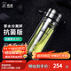 希諾（HEENOOR） 雙層玻璃杯茶水分離杯男女士大容量杯子隔熱茶杯商務(wù)泡茶水杯 【升級抗菌版-推薦】本色320ml
