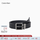 Calvin KleinJeans25男士ck雙面用商務(wù)休閑紳士風(fēng)針扣腰帶皮帶禮物4G7029G UK4-太空黑/古銀色 105cm