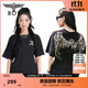 BOY LONDON【金翼鎖鏈】夏季短袖情侶款翅膀燙金潮牌圓領(lǐng)T恤N01918 黑色N01021經(jīng)典款 XS