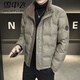 雪中飛（SNOWFLYING）輕薄羽絨服男冬季2025新款高端防寒帥氣短款潮流保暖加厚男士外套 卡其綠 2XL
