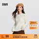 森馬（Semir）森柔毛衫|毛衣女圓領(lǐng)純色打底衫簡(jiǎn)約休閑冬季溫柔系絞花百搭 奶白10501 L