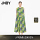 江南布衣（JNBY）【商場(chǎng)同款】25秋新品連衣裙無(wú)袖直筒棉質(zhì)寬松草地印花5P7G15420 347/綠色系 XL