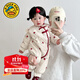 G.DUCKKIDS周歲女寶禮服冬裝洋氣連體衣保暖嬰兒冬季夾棉衣服加厚拜年服棉服 杏色 90cm *建議28-32斤左右*