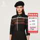 哈吉斯（HAZZYS）女裝 格紋英倫風(fēng)長(cháng)袖襯衫ASCSK1ADK21 藏青色NV 160/84A38