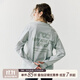 NORYBRAND 24FW戶(hù)外功能性速干衣結構運動(dòng)印花長(cháng)袖休閑T恤打底衫 青綠色 S