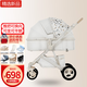 康多貝（KANGDORBE）嬰兒推車(chē)可坐可躺輕便可折疊新生兒減震高景觀(guān)雙向手推嬰兒車(chē)童車(chē) 童趣樂(lè )園+至尊版+推桿換向+航空鋁車(chē)架+橡膠輪