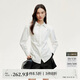VEROMODA 襯衫女2024早秋新款七分袖翻領(lǐng)收腰中長款上衣簡約324331008