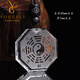 優(yōu)格麗天然白水晶五行八卦牌吊墜道家護(hù)身符原石項(xiàng)鏈掛件 五行款 40mm左右